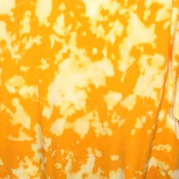 Upcycled Custom Bleached Tie Dye Yellow T-shirt Sz XL * - Picture 3 of 3